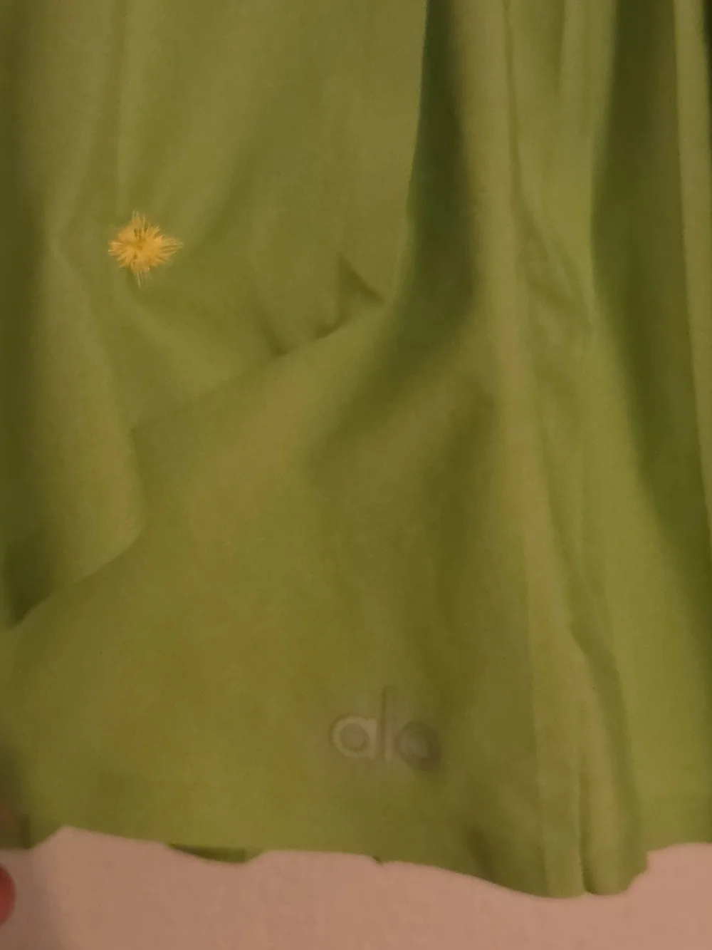 ALO Yoga Women's Lime Green Pleated Tennis Skirt